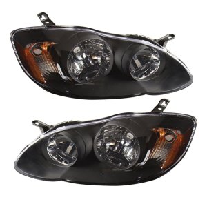 Toyota Corolla Headlight Assemblies - ORACLE Lighting - S-Type SMD - Black - `03-`04